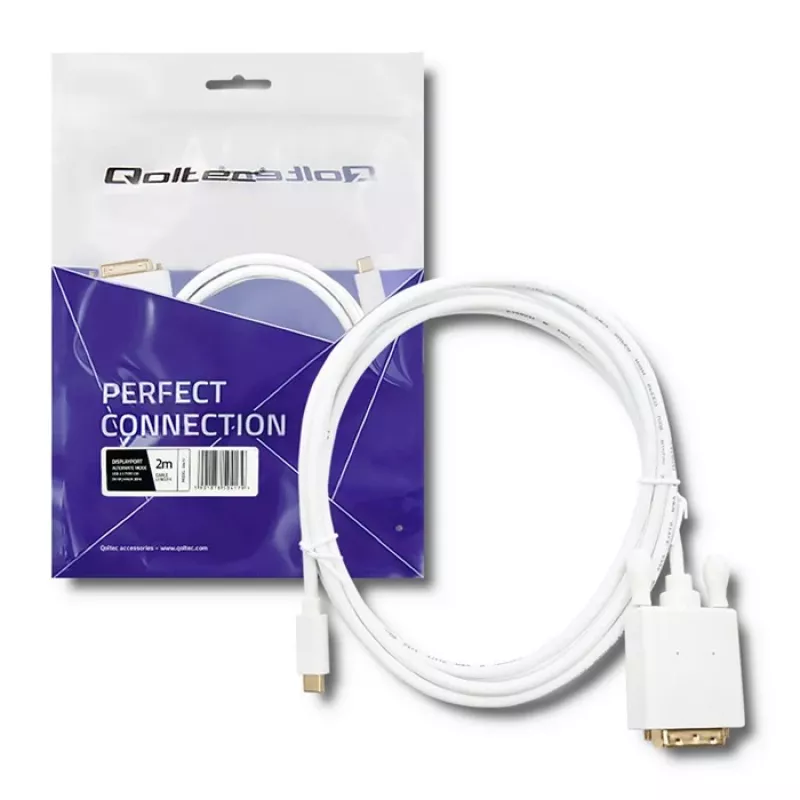 Qoltec Cabo Adaptador USB 3.1 Type-C Macho para DVI-D Macho 2m 4K