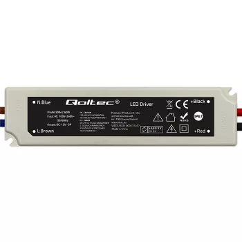 Fonte de alimentação comutada LED Qoltec 60W 12V 5A IP67 à prova de água branco