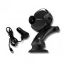 Carregador de automóvel sem fios Qoltec PRO com suporte IR 15W QC 3.0 USB Type-C preto