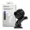 Carregador de automóvel sem fios Qoltec PRO com suporte IR 15W QC 3.0 USB Type-C preto