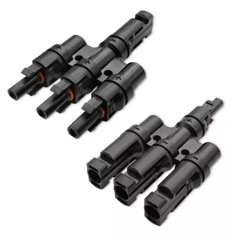 Conjunto de conectores de derivação em T MC4 Qoltec 1000V 30A