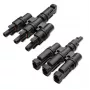 Conjunto de conectores de derivação em T MC4 Qoltec 1000V 30A