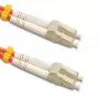 Cabo de patch de fibra ótica Qoltec LC/UPC para LC/UPC multimodo OM2 duplex 20m