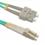 Cabo de patch de fibra ótica Qoltec LC/UPC - SC/UPC multimodo OM4 duplex 5m