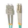 Cabo de patch de fibra ótica Qoltec LC/UPC - SC/UPC multimodo OM4 duplex 5m