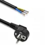 Cabo de alimentação Qoltec angular SCHUKO CEE 7/7 (E/F) cobre descarnado estanhado 3x1.50 mm² 5m preto