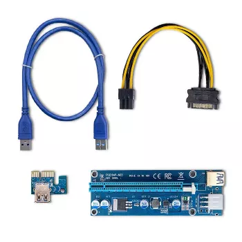 Extensor Riser PCI-E ver. 009S USB 3.0 60cm para mineração GPU Qoltec