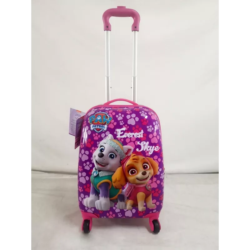 Mala de viagem grande para criança rosa Nickelodeon Paw Patrol on Wheels