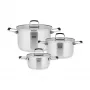 Conjunto de 6 panelas TEESA COOK PRIME, aço inoxidável, adequado para indução