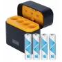Carregador de bateria Li-Ion de 4 canais Newell + 4 pilhas AA 2200 mAh Li-Ion