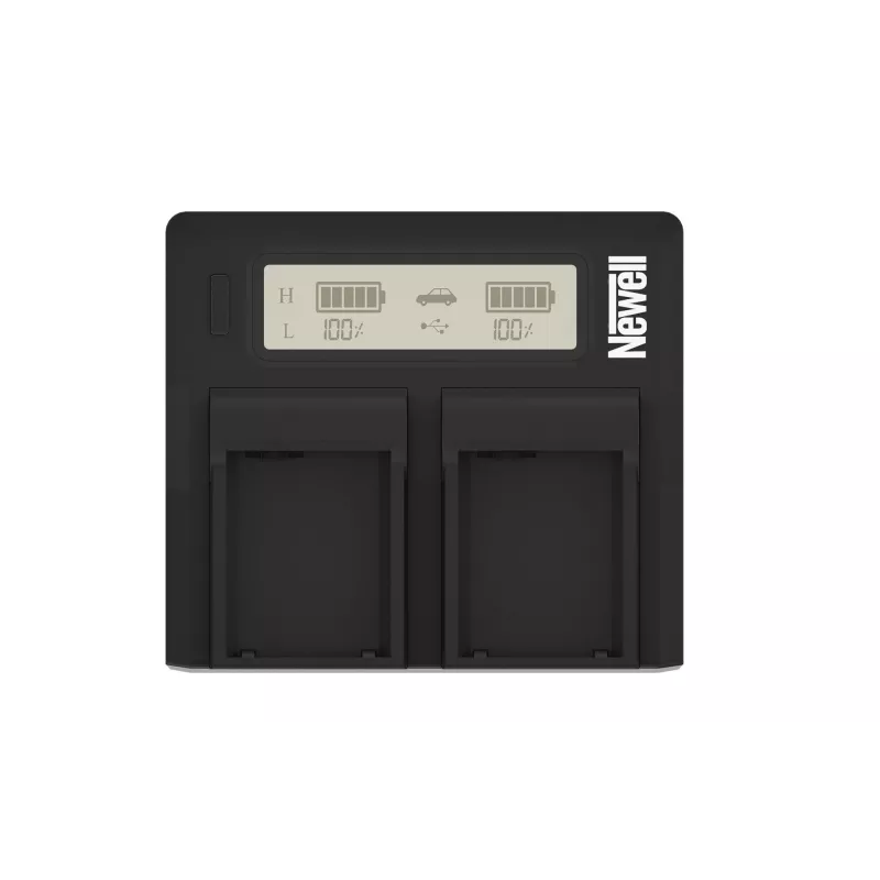 Carregador LCD de 2 canais Newell para baterias Canon LP-E6