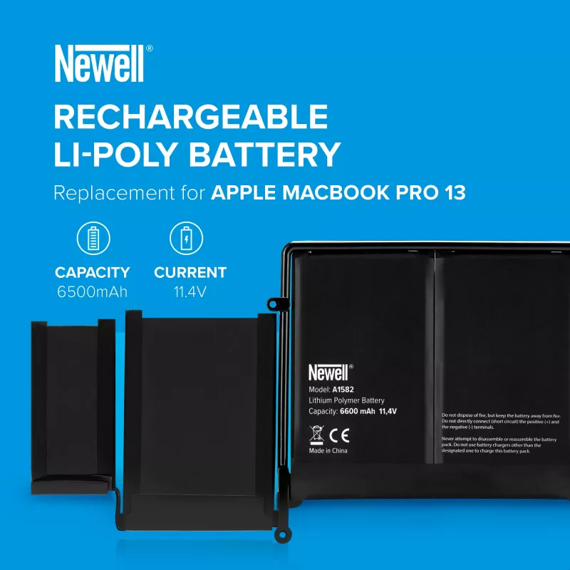 Bateria Newell A1582 6500 mAh para Apple MacBook Pro 13