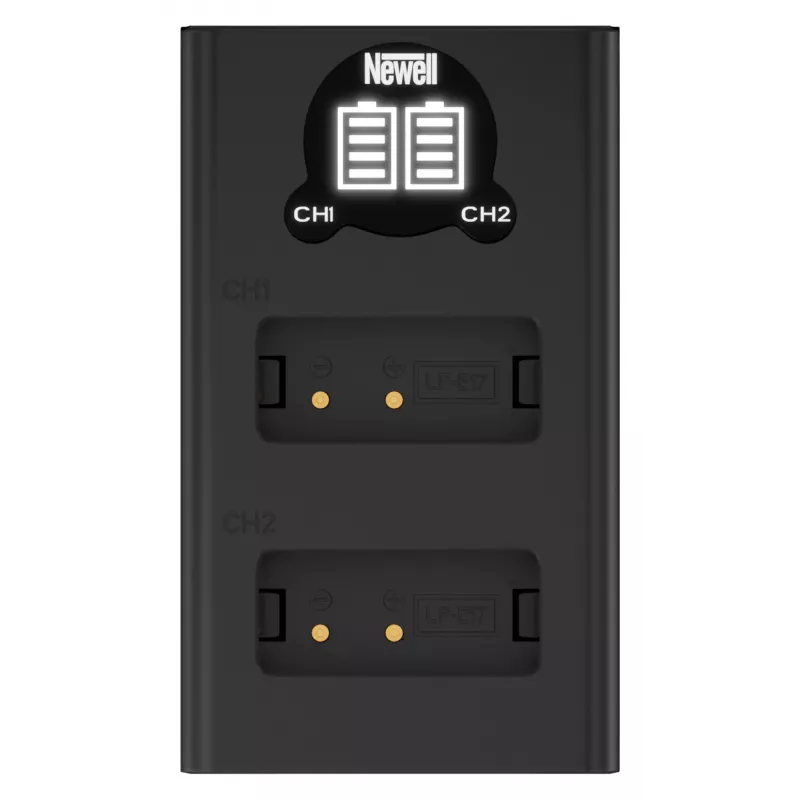 Carregador USB-C de dois canais Newell DL-USB-C para baterias Canon LP-E17