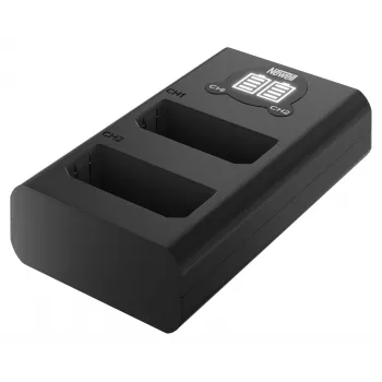 Carregador USB-C de dois canais Newell DL-USB-C para baterias Canon LP-E10