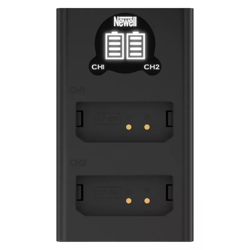 Carregador USB-C de dois canais Newell DL-USB-C para baterias Canon LP-E10