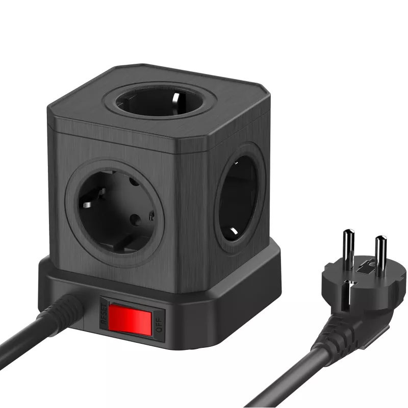 Régua de tomadas Newell GaN Power Cube 9W1 preta