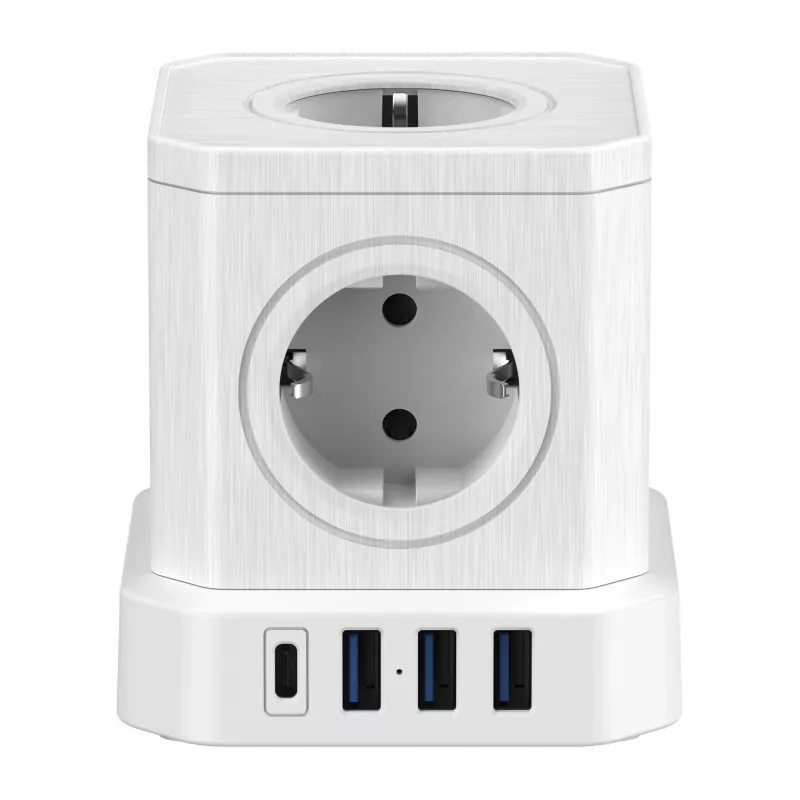 Nova Newell GaN Power Cube 9w1 branca com carregador USB