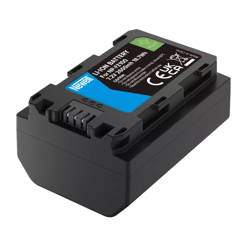 Newell Plus bateria de substituição NP-FZ100 para câmaras Sony, 2280mAh, 7,2V, Li-Ion, preta