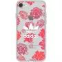 Adidas Capa transparente com flores para Apple iPhone 6/6s/7/8 vermelha