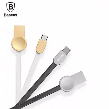 Cabo Baseus Keyble (Zinc Alloy) USB-A para USB-C 1 m Branco