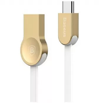 Cabo Baseus Keyble (Zinc Alloy) USB-A para USB-C 1 m Branco
