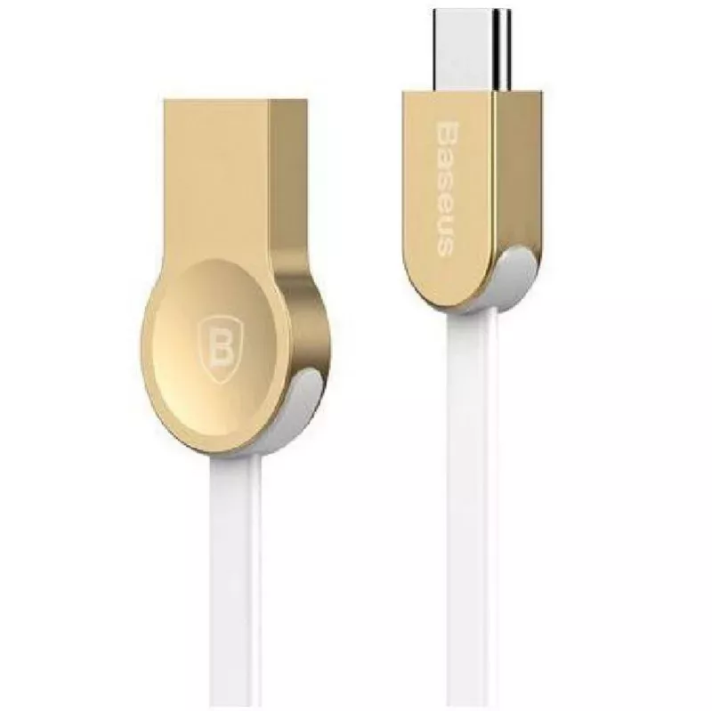Cabo Baseus Keyble (Zinc Alloy) USB-A para USB-C 1 m Branco