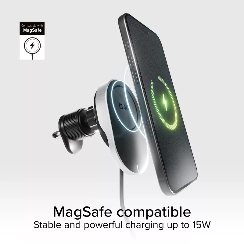 Carregador com cabo retrátil magnético MagSafe 15W SBS - preto