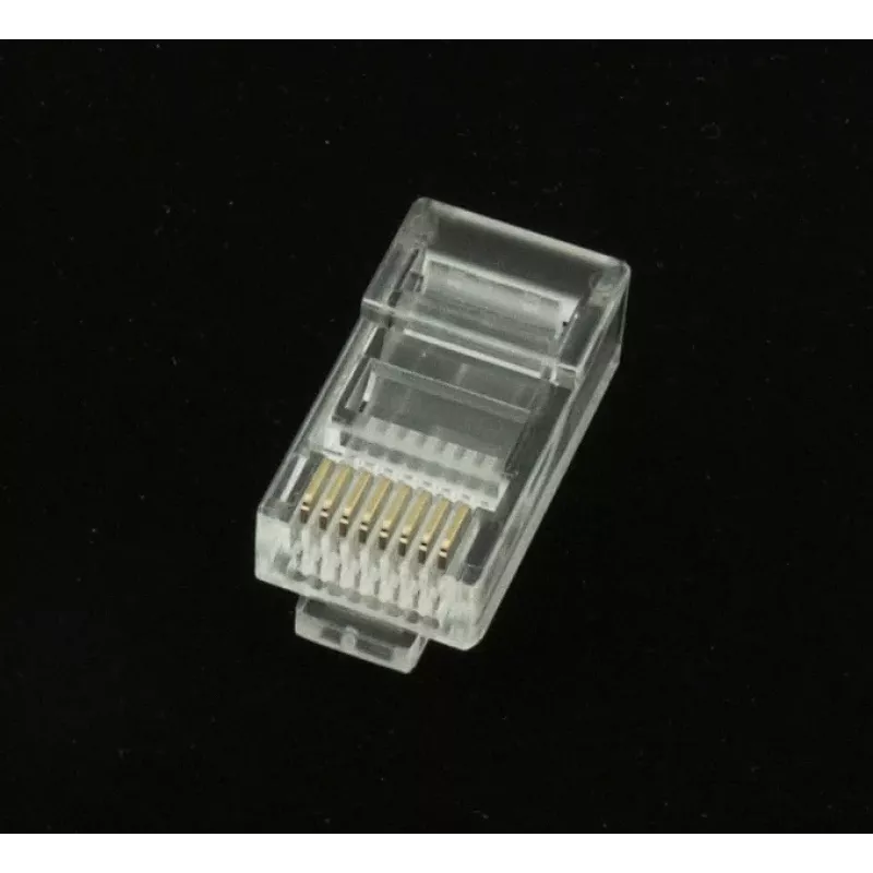 Fichas RJ45 Cat5e Gembird LC-8P8C-001/50 8P8C banhadas a ouro 30µ pack de 50 transparente