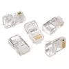 Fichas RJ45 Cat5e Gembird LC-8P8C-001/50 8P8C banhadas a ouro 30µ pack de 50 transparente