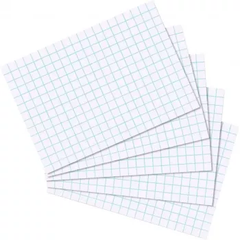 Herlitz Fichas A7, quadriculadas 5 mm, 170 g/m², branco, 100 unidades (10621431)