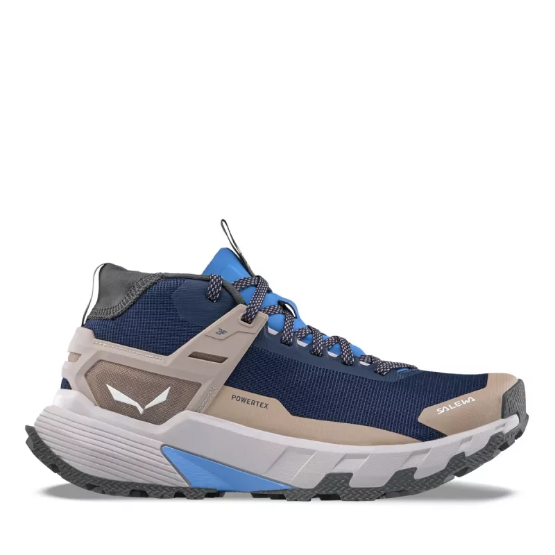 Salewa Pedroc 2 Mid PTX sapatos de caminhada para mulher - Navy Blazer/Quicksand - UK 6 (EU 39)