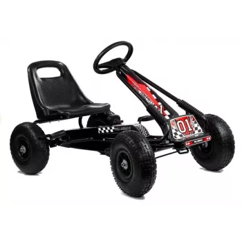 LEAN TOYS LEAN CARS A-15 Go-Kart preto pneus de ar