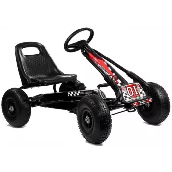 LEAN TOYS LEAN CARS A-15 Go-Kart preto pneus de ar