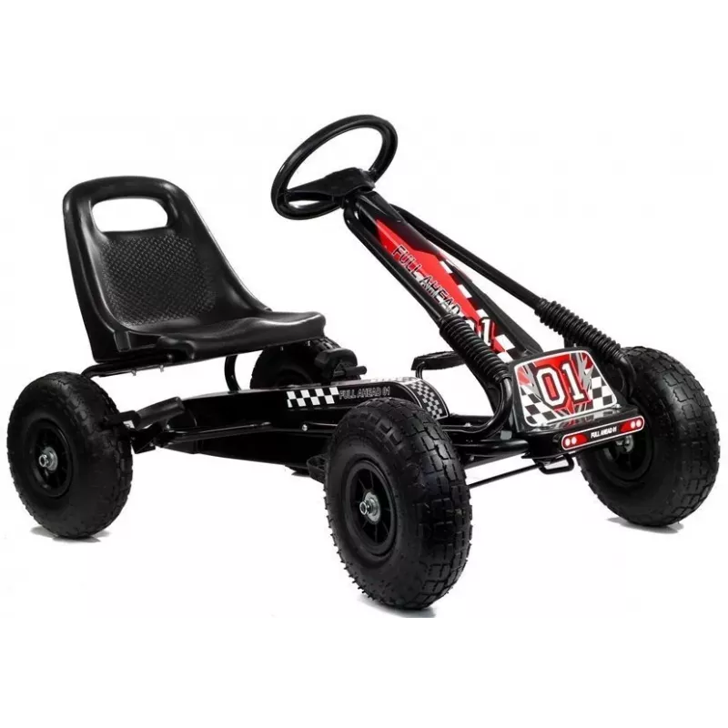 LEAN TOYS LEAN CARS A-15 Go-Kart preto pneus de ar