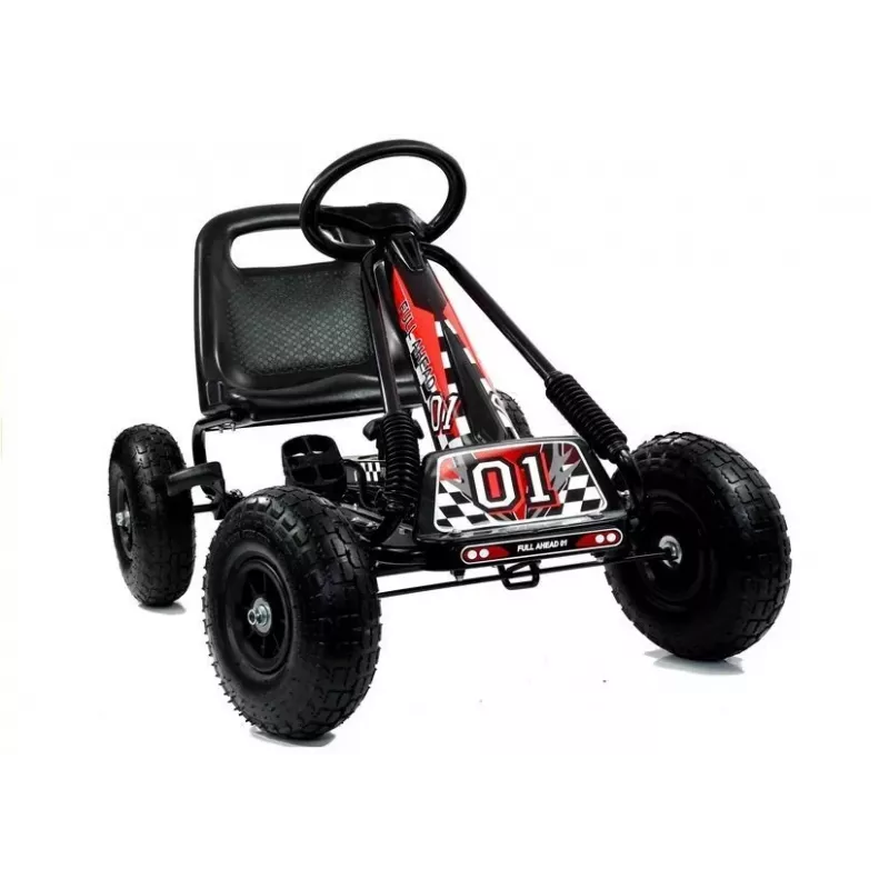 LEAN TOYS LEAN CARS A-15 Go-Kart preto pneus de ar