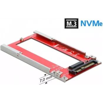 DeLOCK Conversor U.2 para M.3 / NF1 – Adaptador PCIe 4.0 NVMe, SFF-8639 para SFF-8611/8612