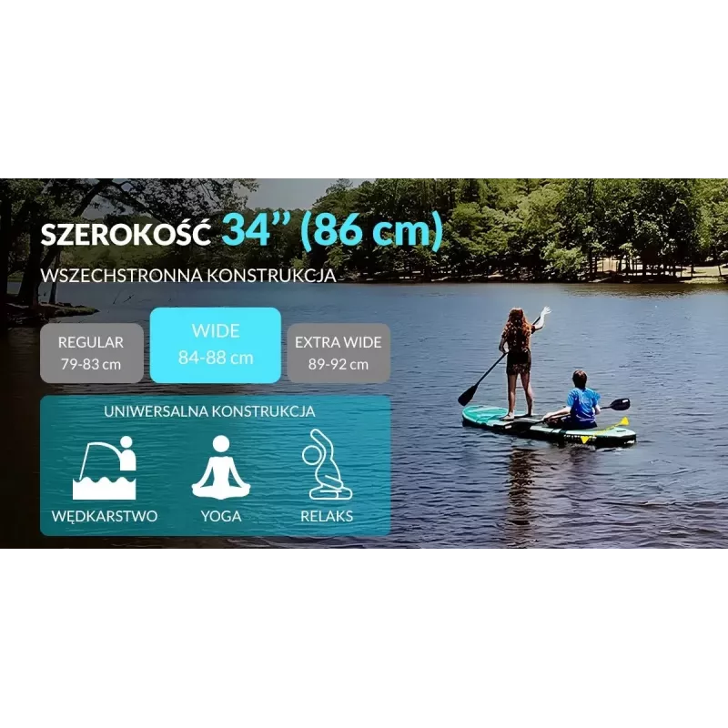 SKT Polvo prancha de SUP insuflável Allround 335x86x15 cm