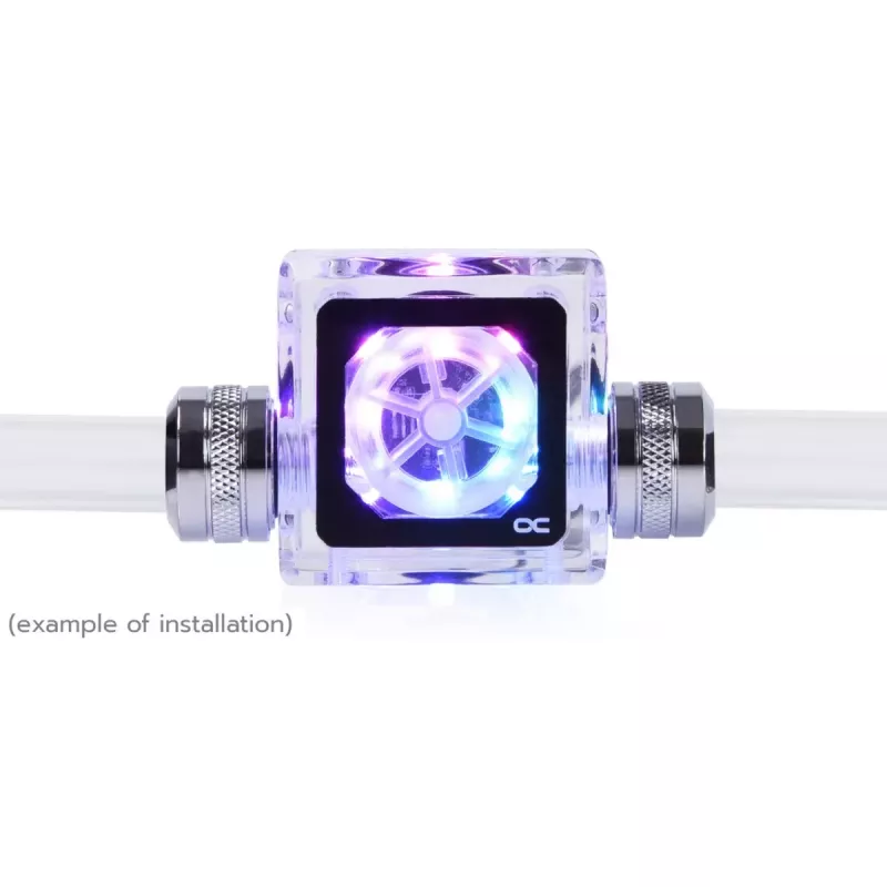 Alphacool Eisfluegel Aurora Indicador de Fluxo HighFlow com Sinal de Tacómetro (Transparente)