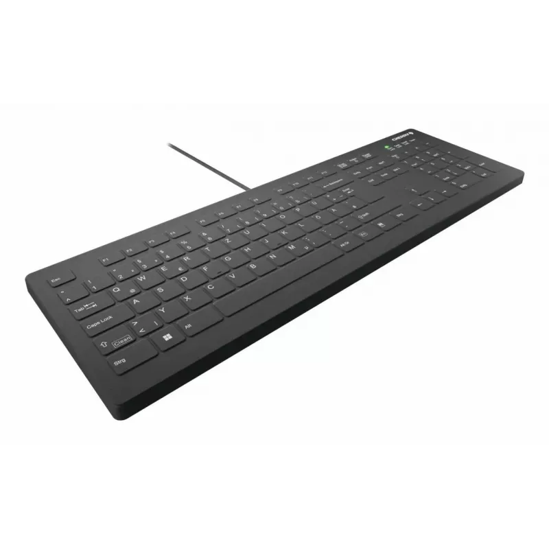 Teclado CHERRY Contour Design Active Key AK-C8112 tamanho completo com fios USB interruptores tesoura QWERTY preto