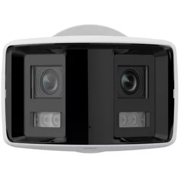 Câmara IP bullet exterior Hikvision DS-2CD2T47G2P-LSU/SL 4MP AcuSense com objetiva de 2,8 mm, luz branca, áudio bidirecional, flash, PoE
