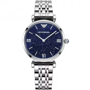 Relógio de pulso de quartzo de mulher ARMANI AR11091 32mm prateado aço inoxidável mesh