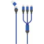 2GO 797360 Cabo USB 1,2 m USB A/USB C/USB C/Micro-USB B/Lightning preto - azul