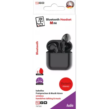 2GO TWS Mini Auscultadores Bluetooth sem fios In-Ear, chamadas/música, preto 797341