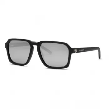 Óculos de sol de homem PHILIPP PLEIN SPORT SSP030 - 59/17/145 mm, armação em acetato preta, lentes cinzentas, proteção UV400