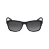 Óculos de sol quadrados unissexo Lacoste L683SP preto/cinzento 55 mm L683SP5516001