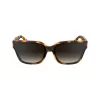 Óculos de sol mulher KARL LAGERFELD KL6161S-240, forma quadrada oversize, Havana castanho com lentes castanhas degradê, 63/14/140 mm