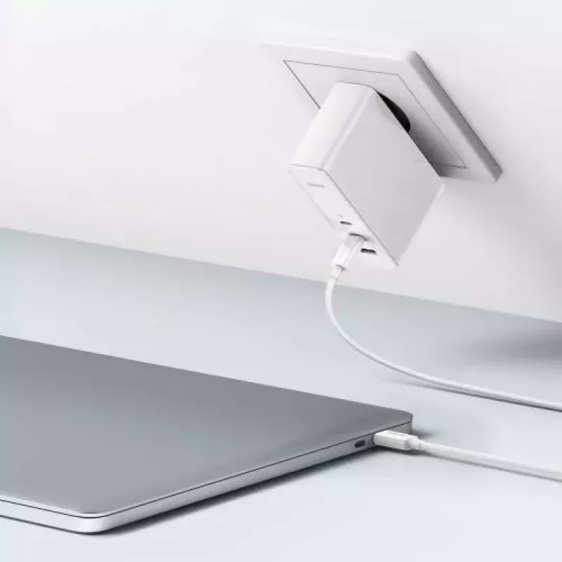 Carregador de viagem Baseus GaN5 Pro carregador de parede rápido, C+C+U, 140W, branco, ficha EU (CCGP100202)