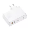 Carregador de viagem Baseus GaN5 Pro carregador de parede rápido, C+C+U, 140W, branco, ficha EU (CCGP100202)