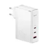 Carregador de viagem Baseus GaN5 Pro carregador de parede rápido, C+C+U, 140W, branco, ficha EU (CCGP100202)