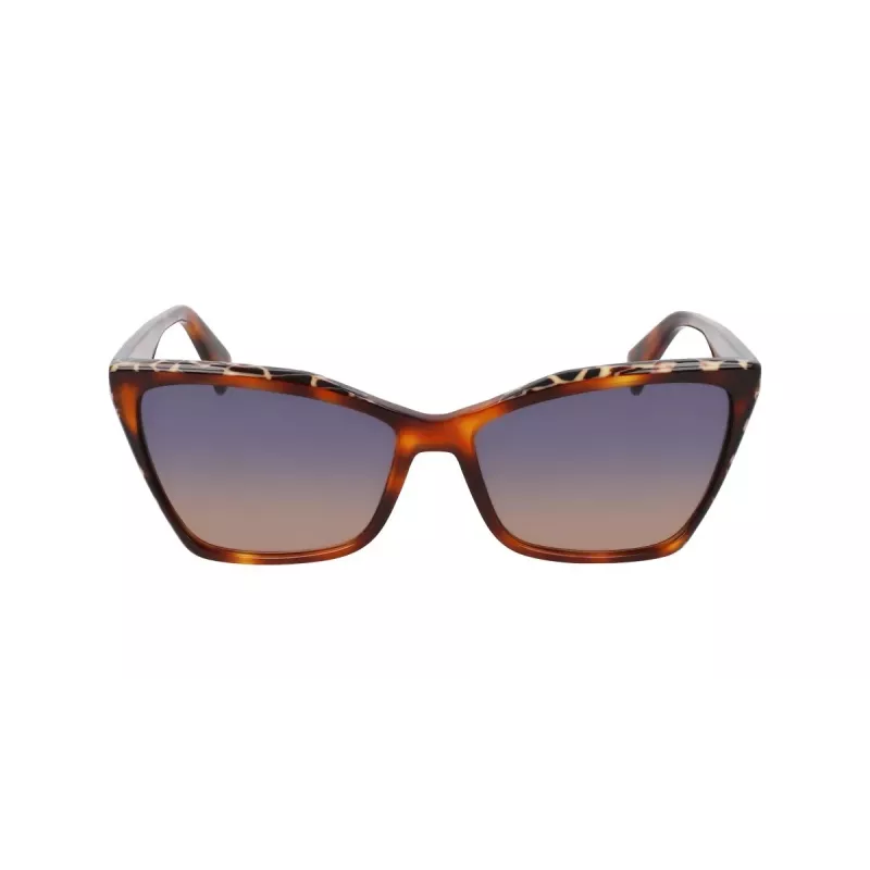 LIU JO óculos de sol mulher LJ796S-245 – armação borboleta em acetato Havana com lentes degradê castanhas, 58/15/135 mm